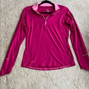 Pink Nike Dri Fit Quarter Zip Size M EUC
